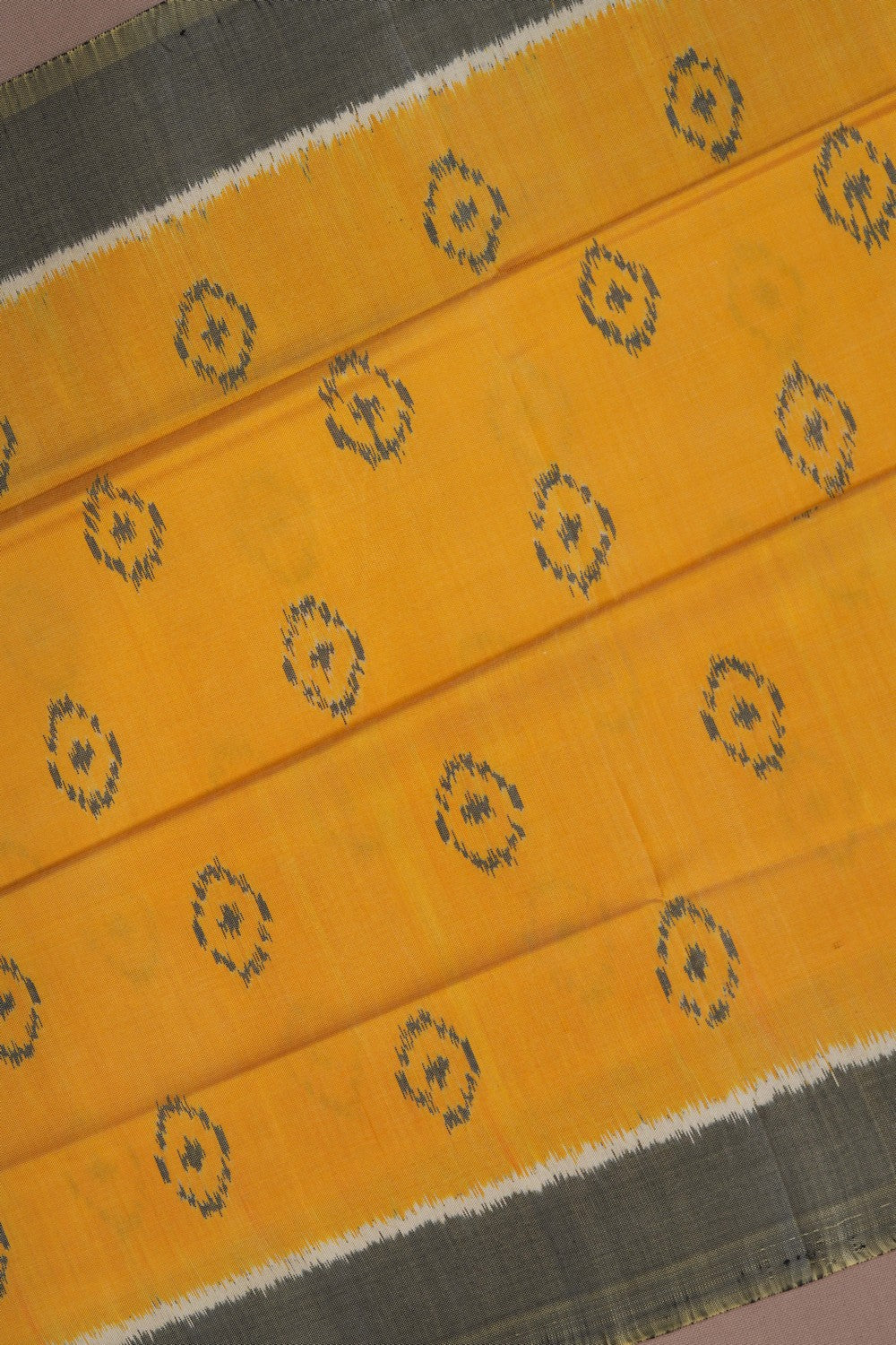 Image of Rajkot Silk Yellow Saree